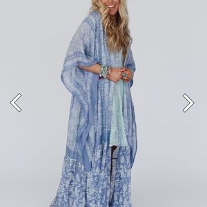 Bohemian Blue Kimono Duster